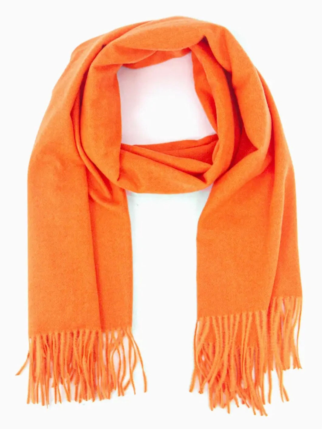 Supersoft scarf in orange and green