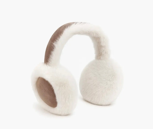 Earmuffs in cream and black